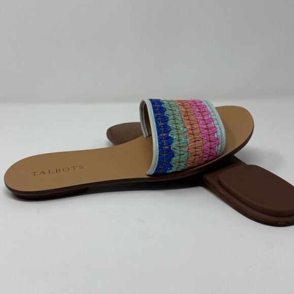 Talbots Hannah Zig-Zag Straw Slides - Picture 5 of 6